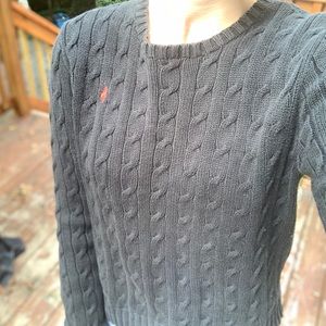 Black Polo Ralph Lauren Unisex Cable Knit Pullover